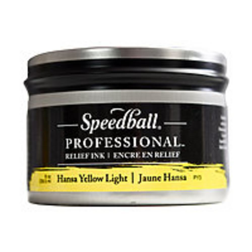 Speedball, Printmaking, Art & School, Water-miscible, Professional, Oil based, Ink, 8 ounce, 791946, Hansa Yellow Light